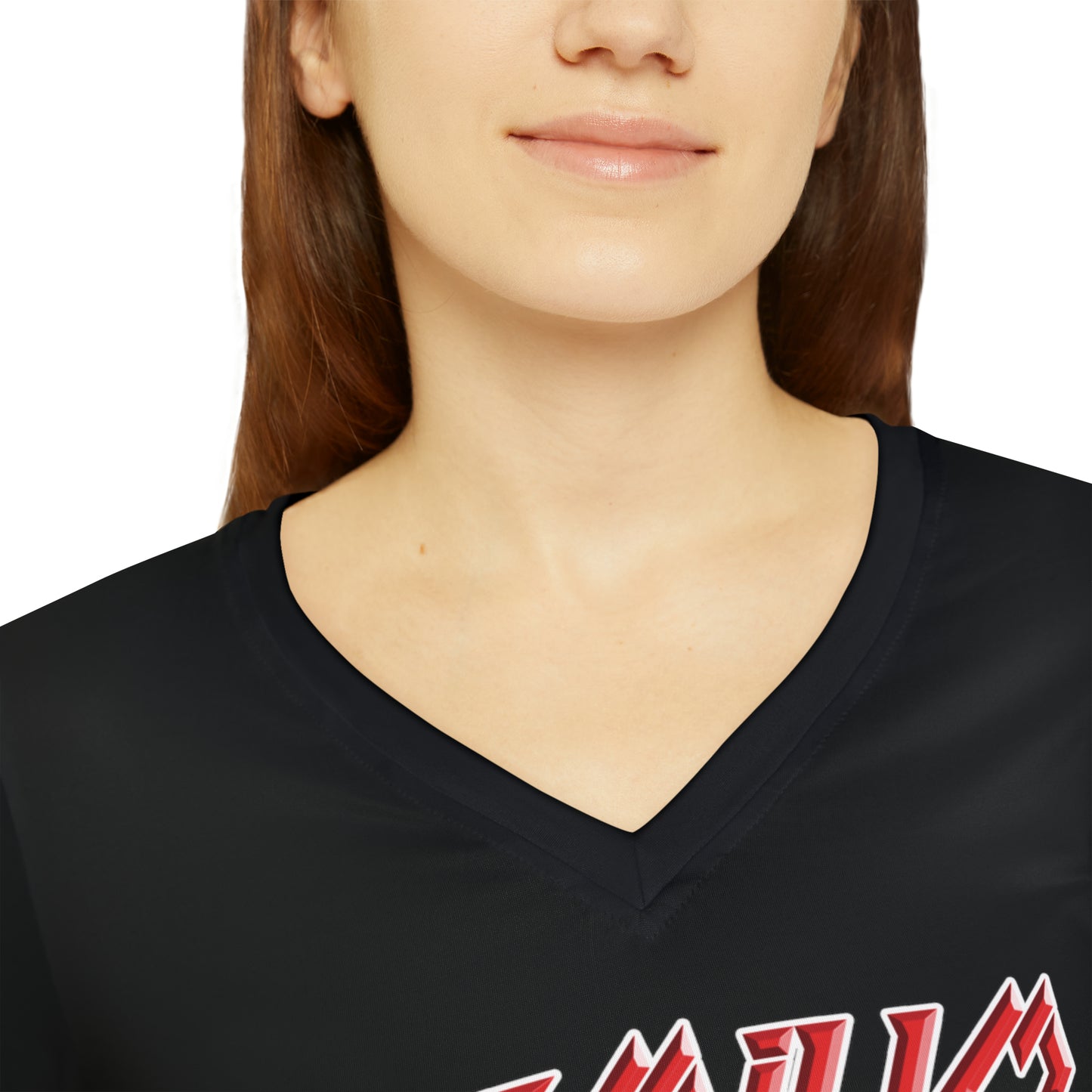 Premium Crap Chic Long Sleeve V-Neck Tee - Black