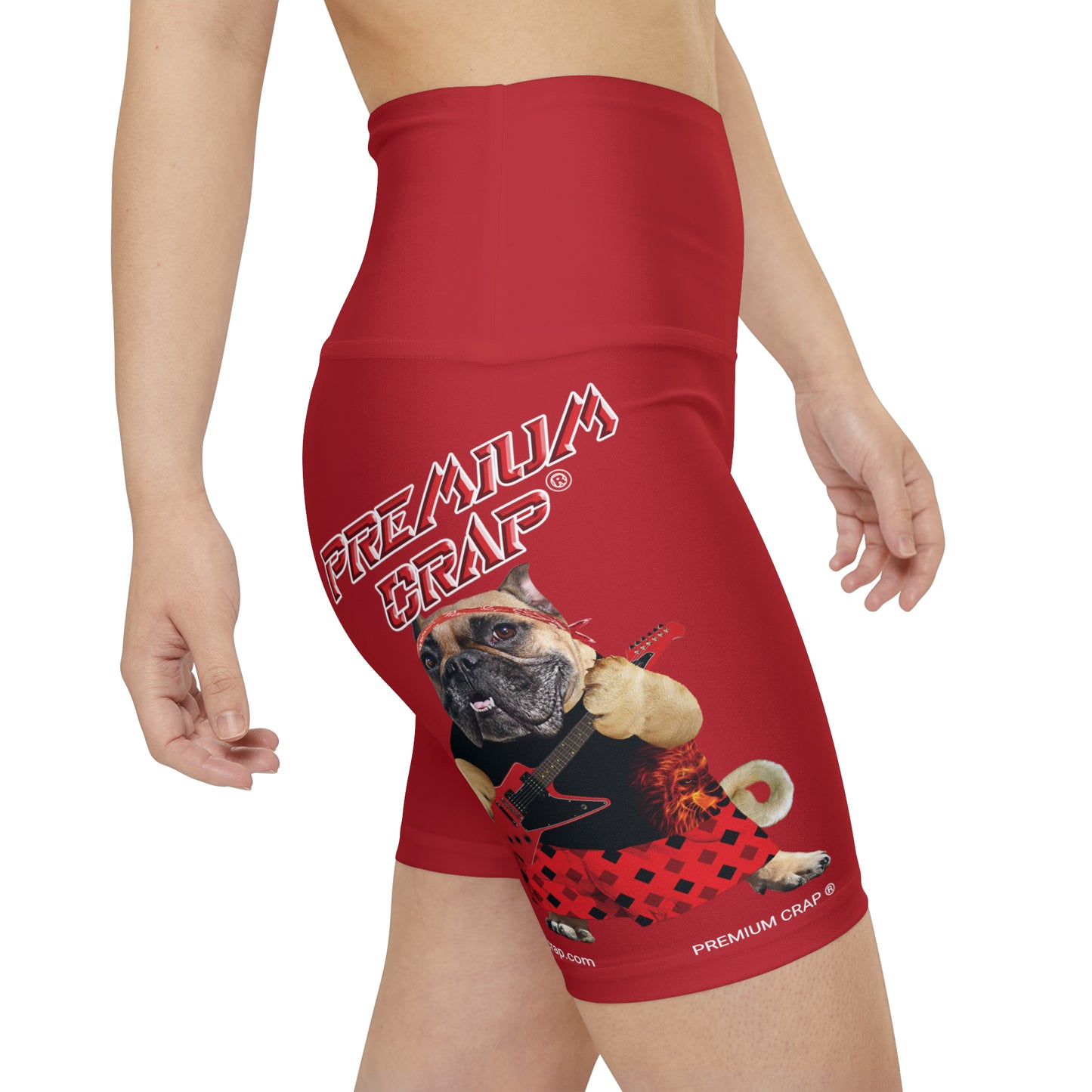 Premium Crap II Women's Workout Shorts - Dark Red