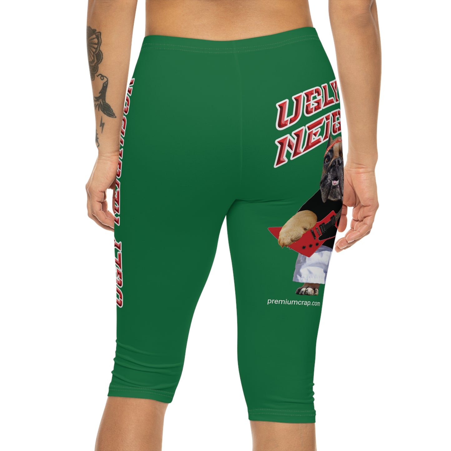 Ugly Neighbor Capri-Cious Leggings - Dark Green