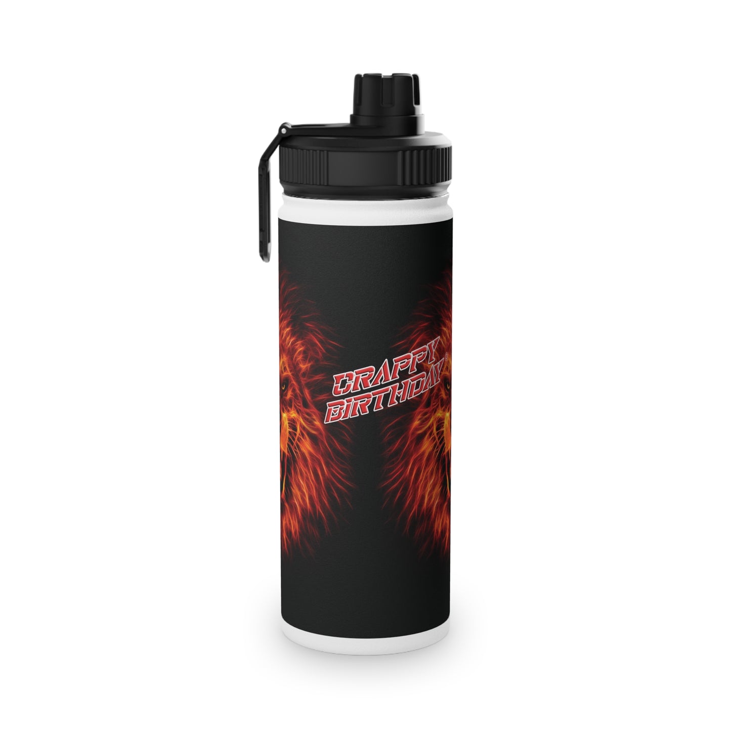 Crappy Birthday Stainless Steel Water Bottle, Sports Lid