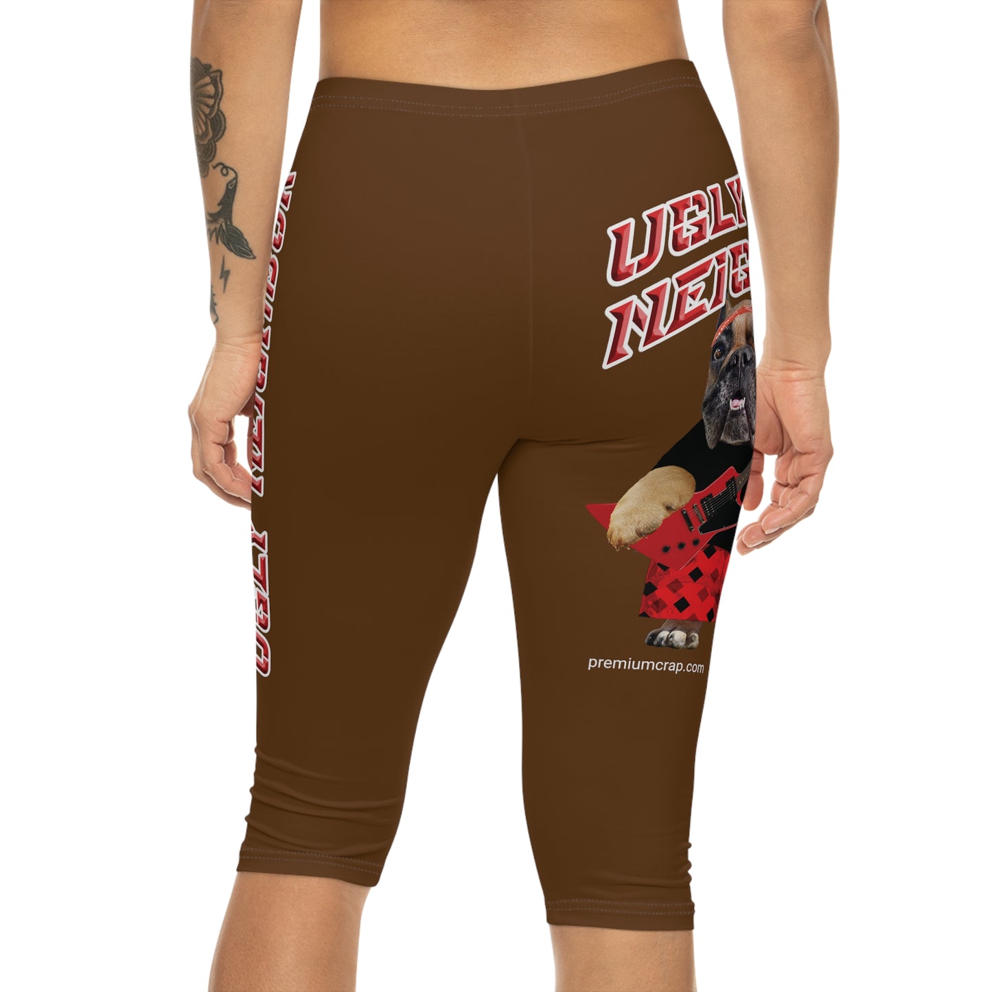 Ugly Neighbor II Women’s Capri Leggings - Brown