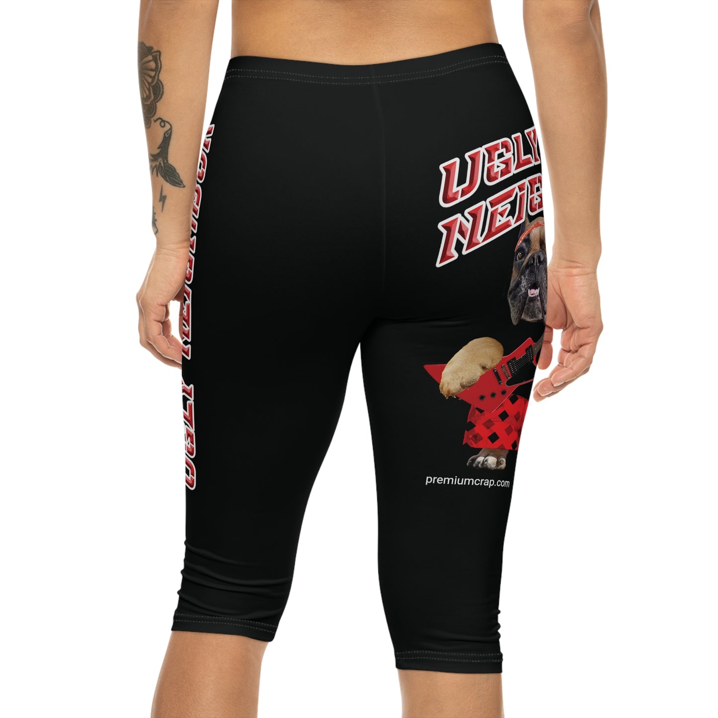 Ugly Neighbor II Women’s Capri Leggings - Black