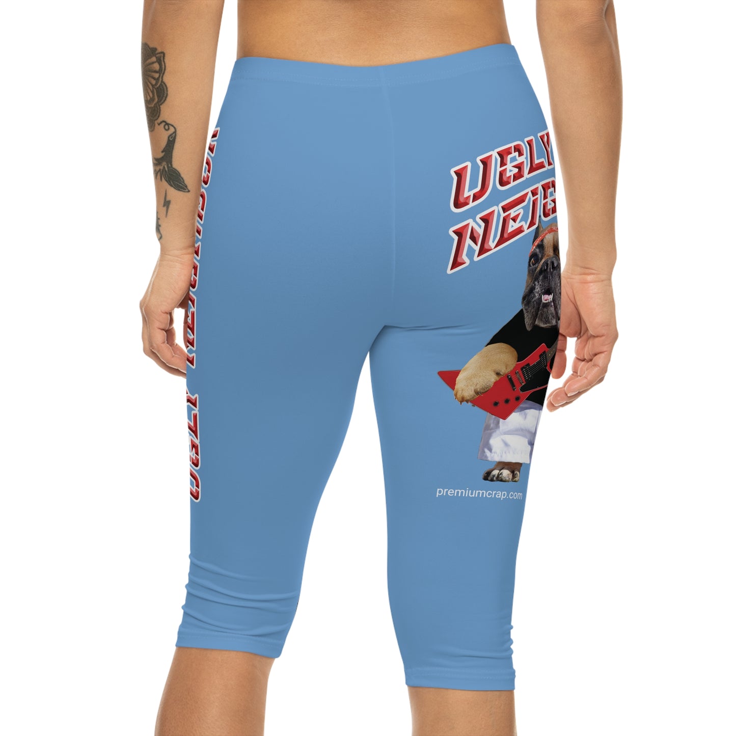 Ugly Neighbor Capri-Cious Leggings - Light Blue