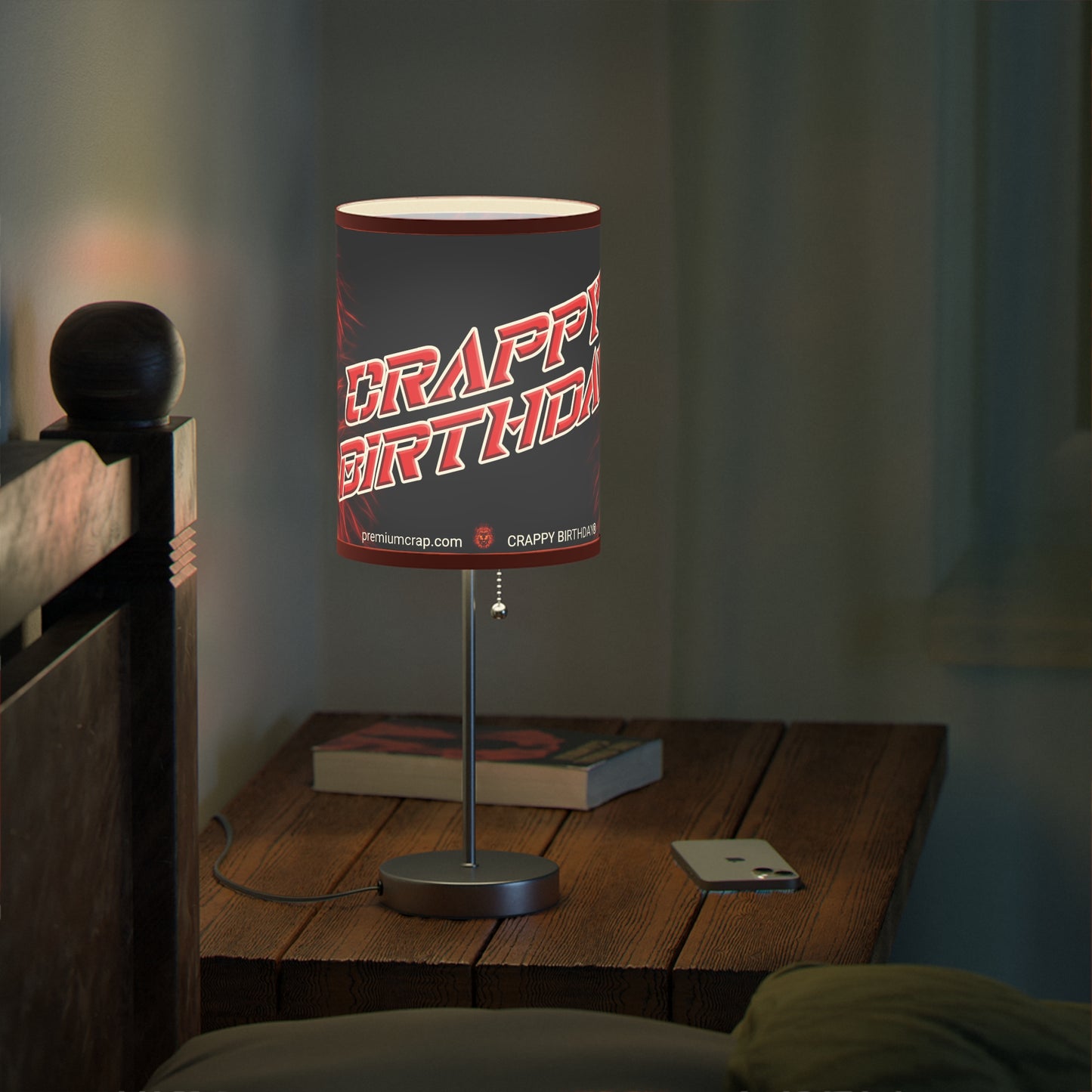 Crappy Birthday Lamp on a Stand