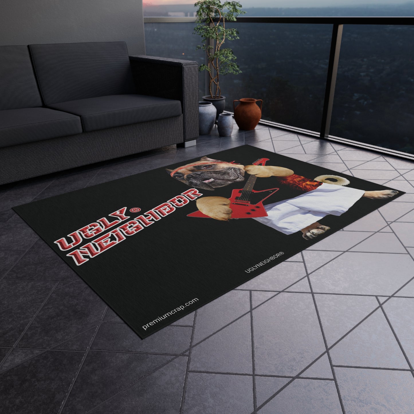 Ugly Neighbor Outdoor Rug