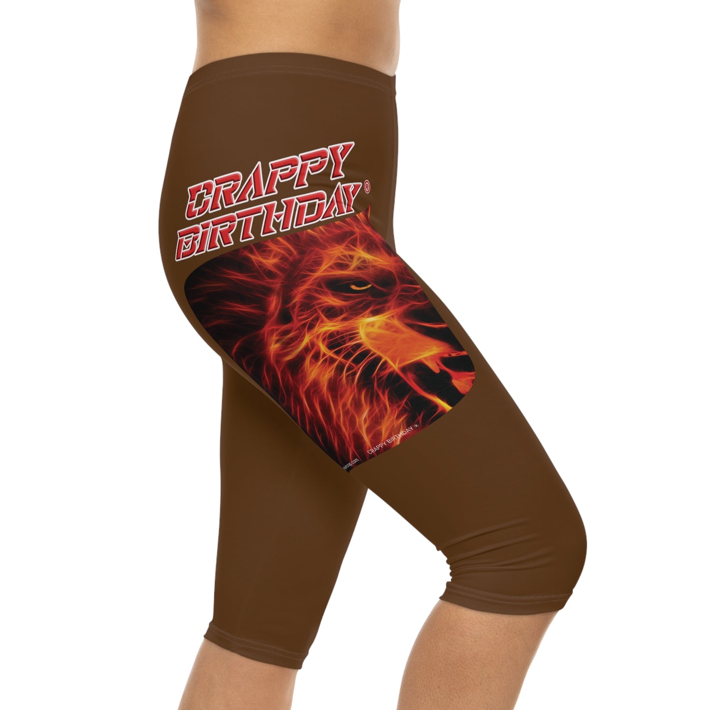 Crappy Birthday Capri-Cious Leggings - Brown