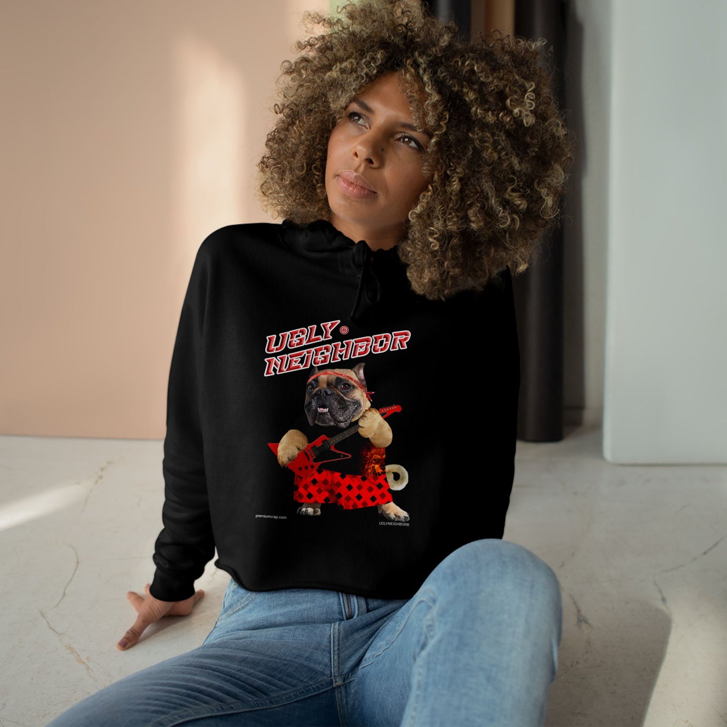 Ugly Neighbor Cropped Hoodie