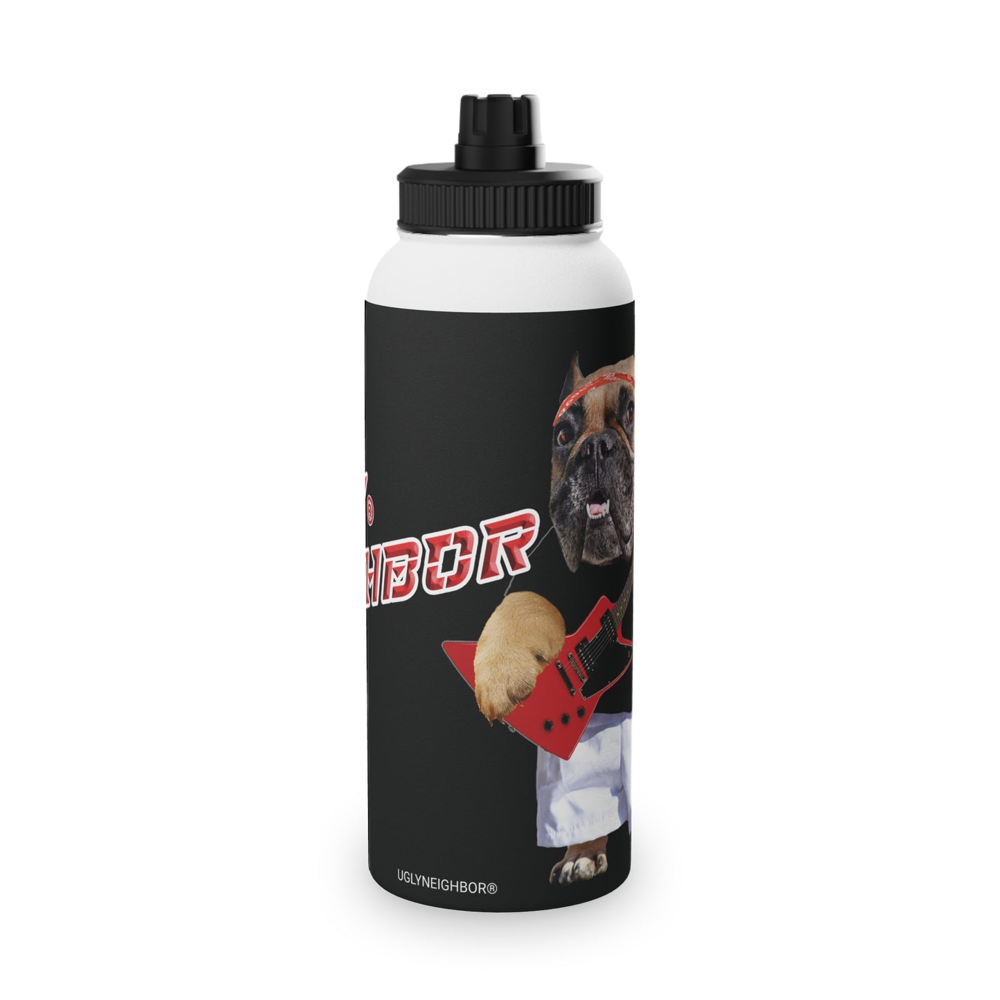Ugly Neighbor Stainless Steel Water Bottle, Sports Lid