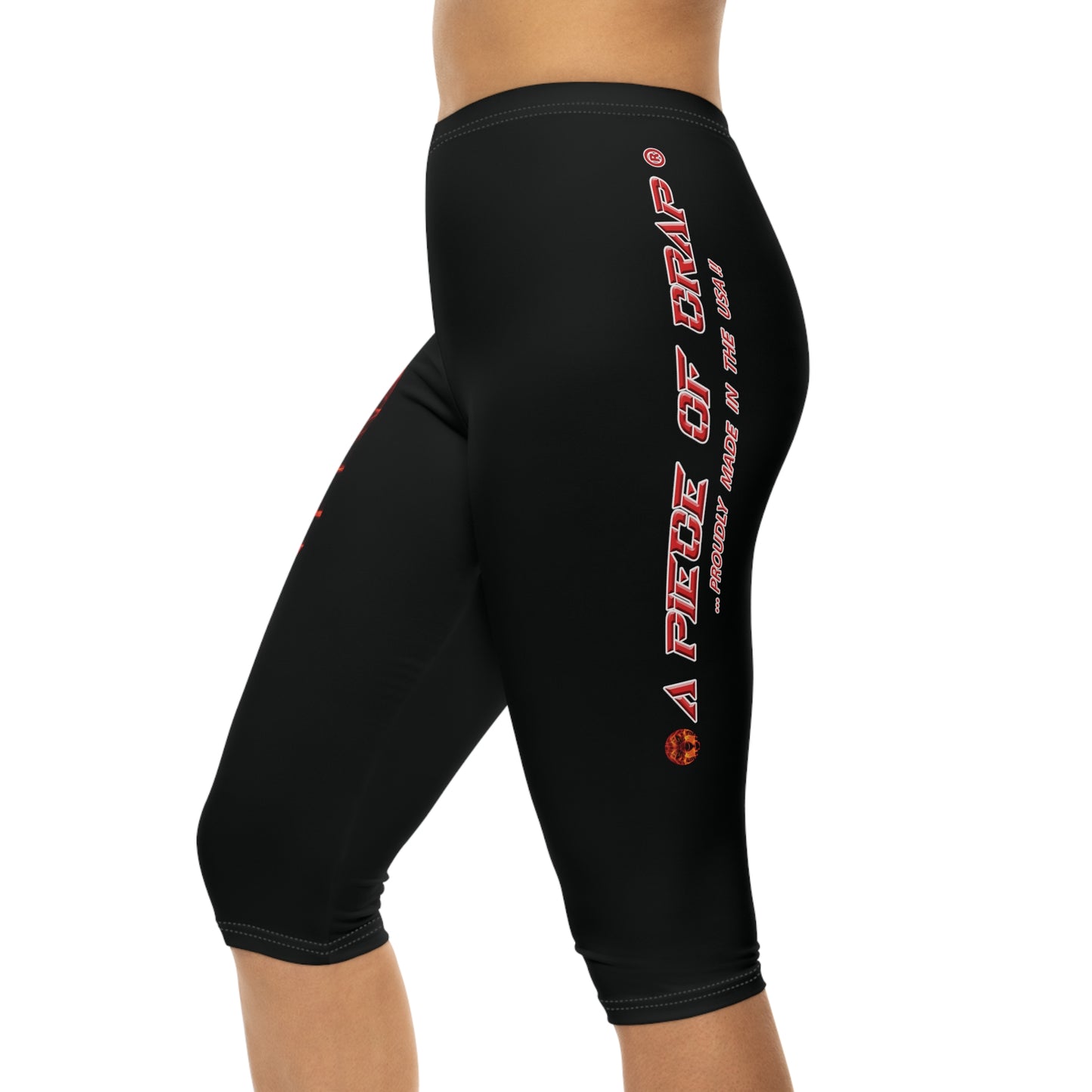 A Piece Of Crap Capri-Cious Leggings - Black