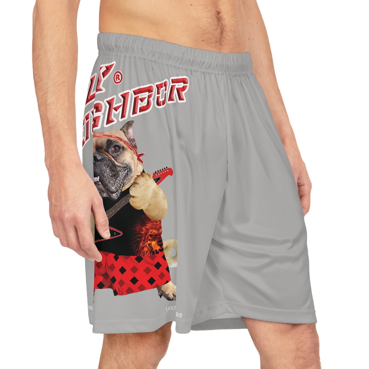 Ugly Neighbor II Basketball Shorts - Light Grey
