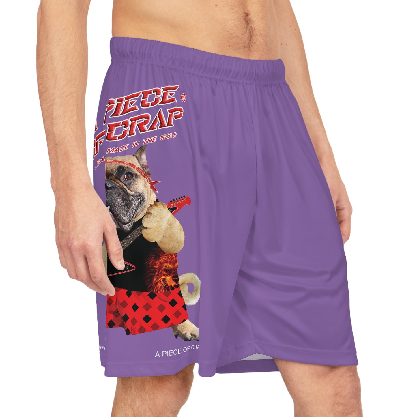 A Piece Of Crap II Basketball Shorts - Light Purple