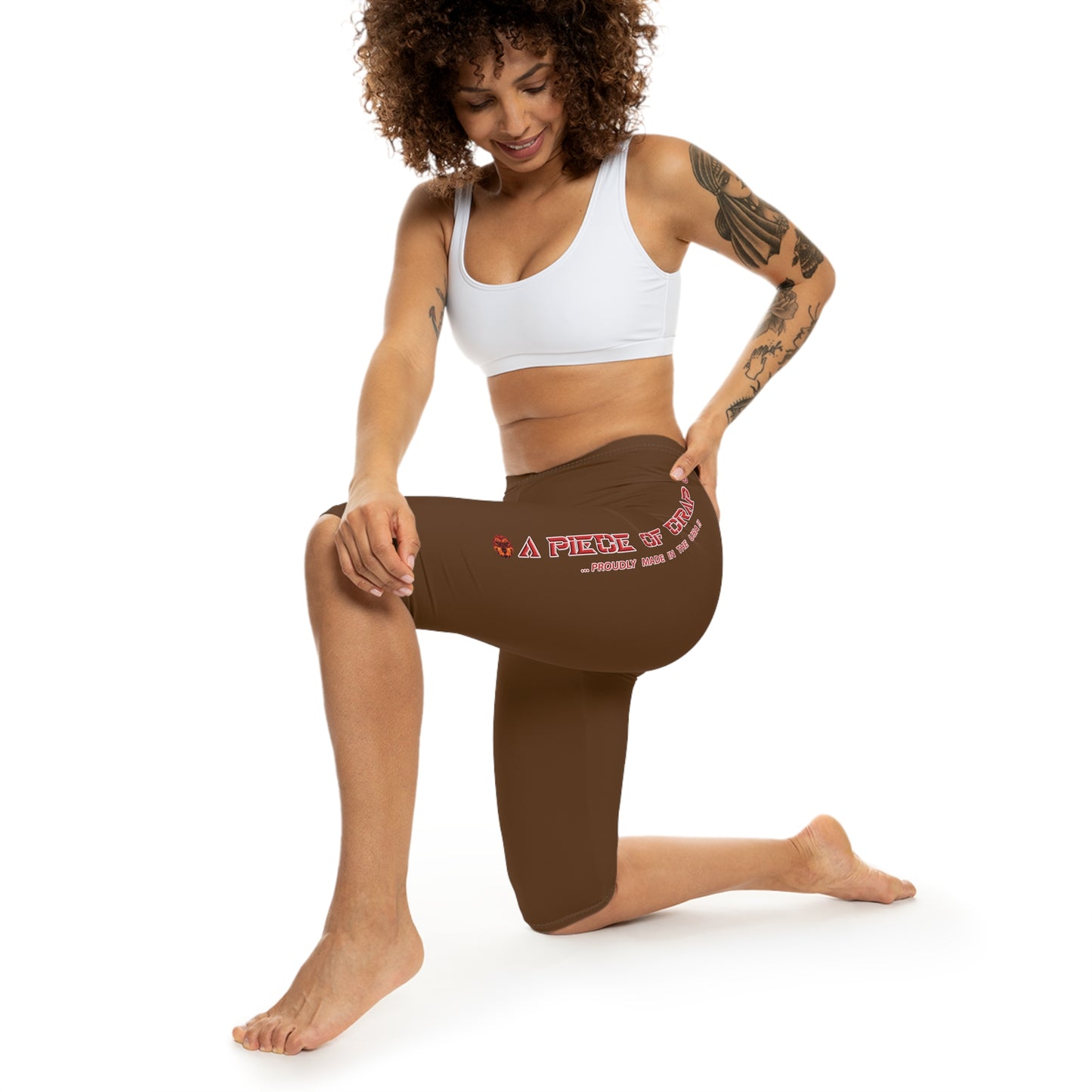 A Piece Of Crap Capri-Cious Leggings - Brown