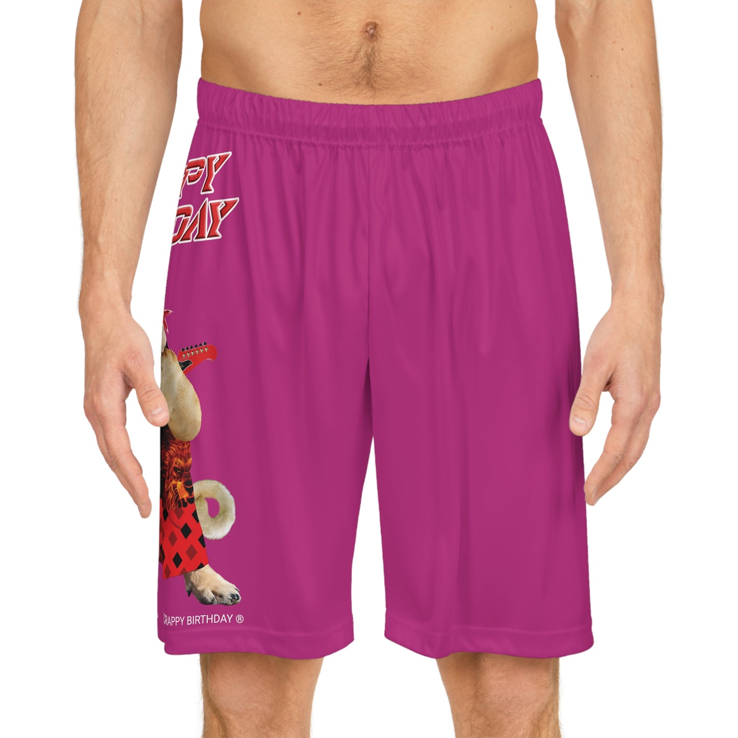 Crappy Birthday II Basketball Shorts - Pink