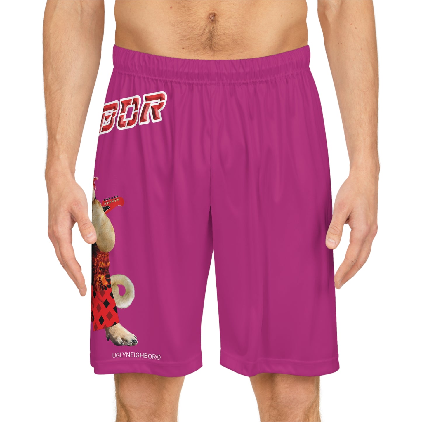 Ugly Neighbor II Basketball Shorts - Pink