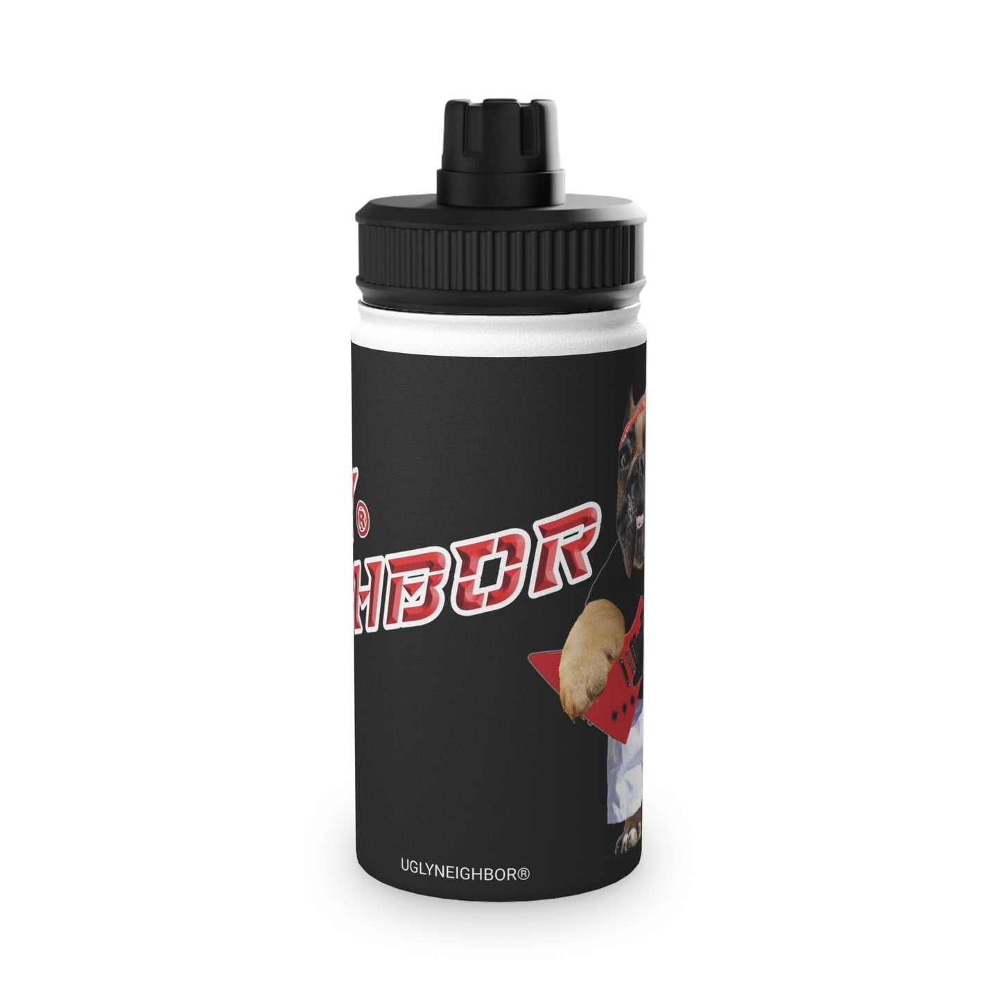 Ugly Neighbor Stainless Steel Water Bottle, Sports Lid