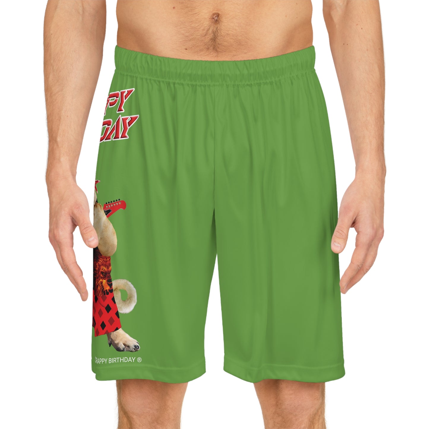 Crappy Birthday II Basketball Shorts - Green