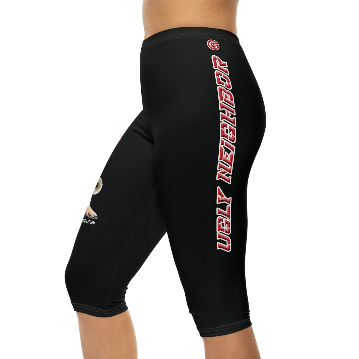 Ugly Neighbor Capri-Cious Leggings - Black