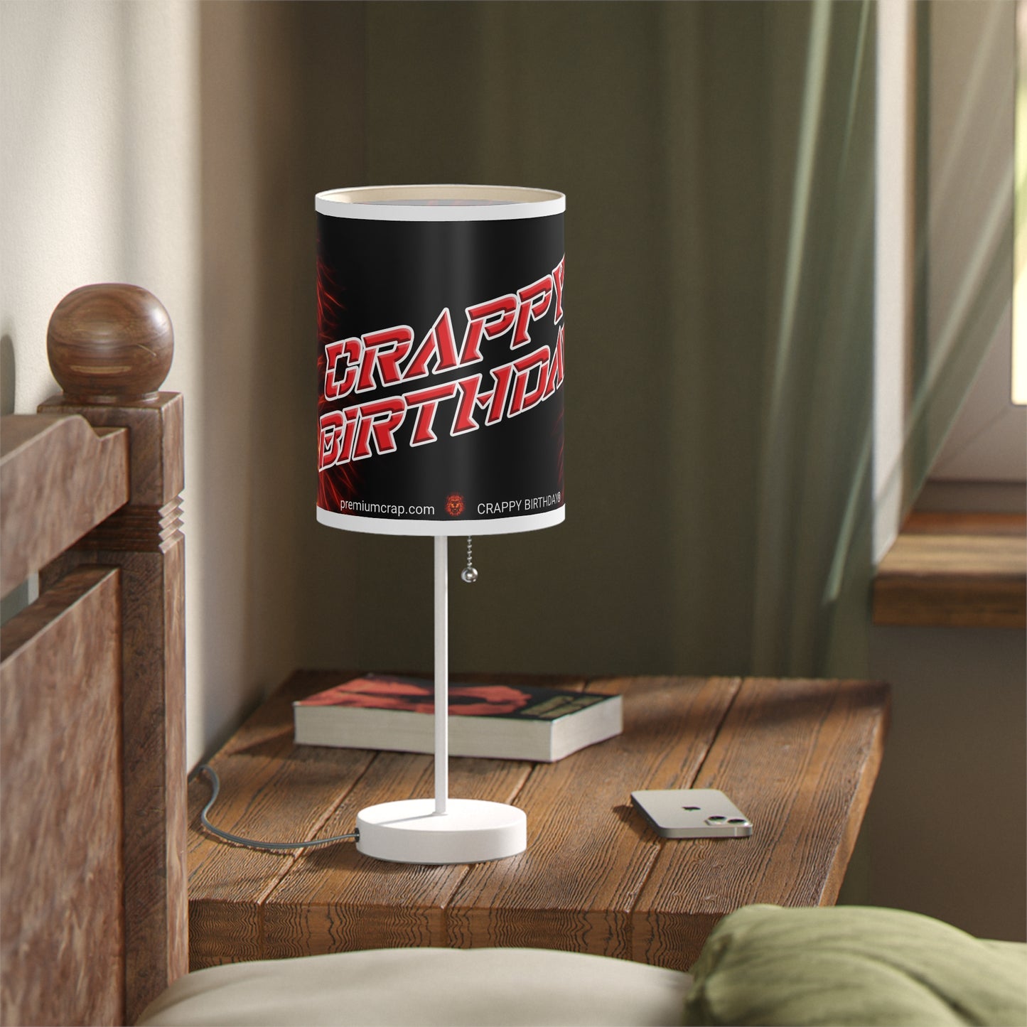 Crappy Birthday Lamp on a Stand