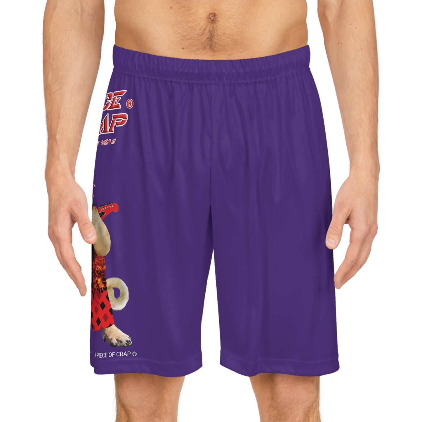 A Piece Of Crap II Basketball Shorts - Purple