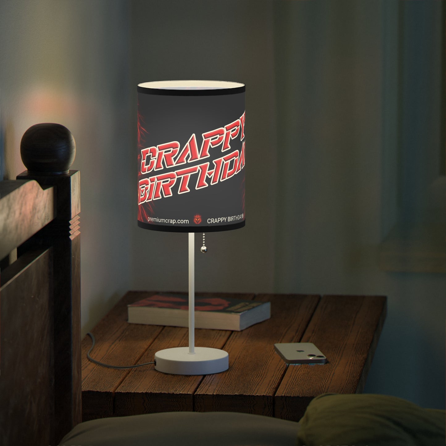 Crappy Birthday Lamp on a Stand