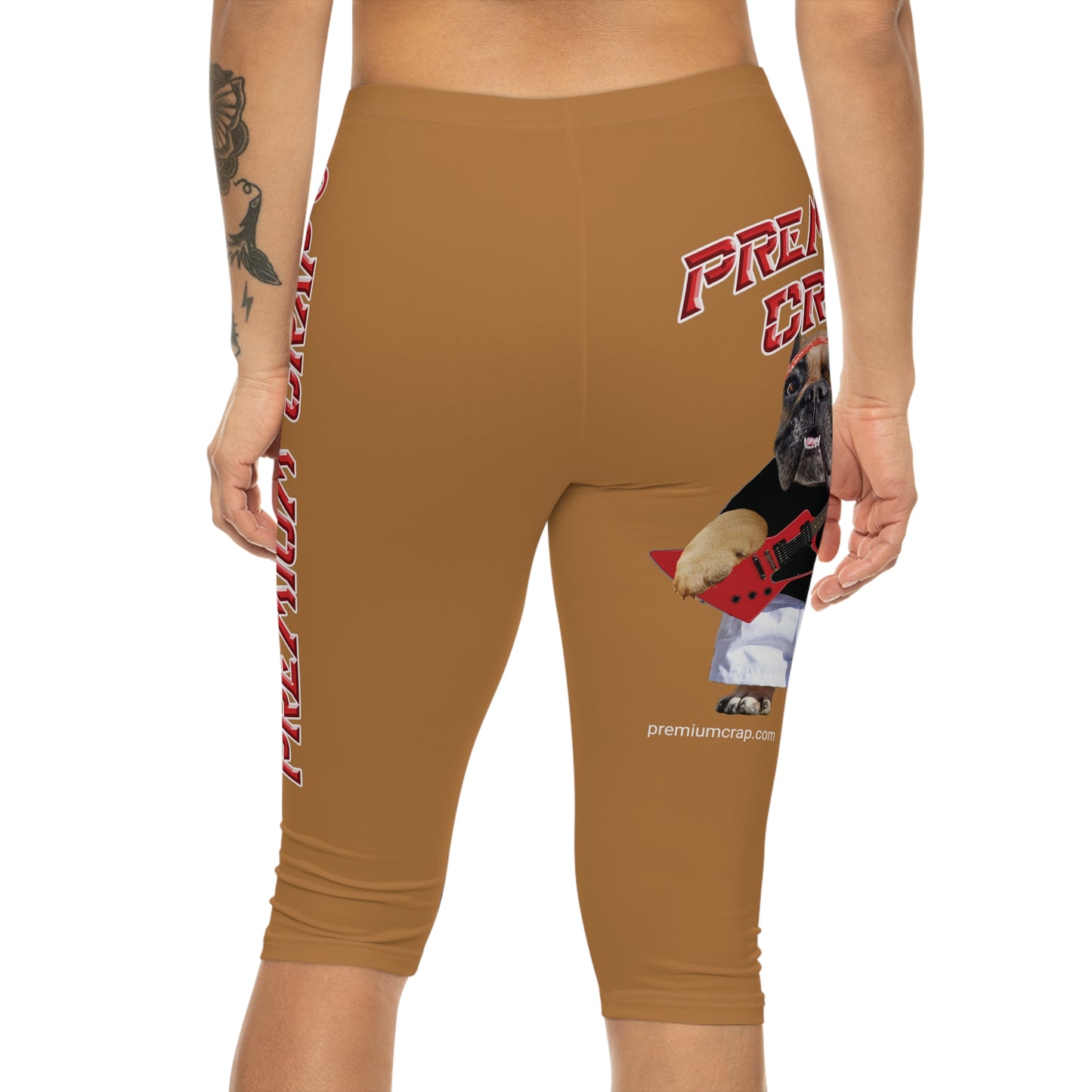 Premium Crap Women’s Capri Leggings - Light Brown