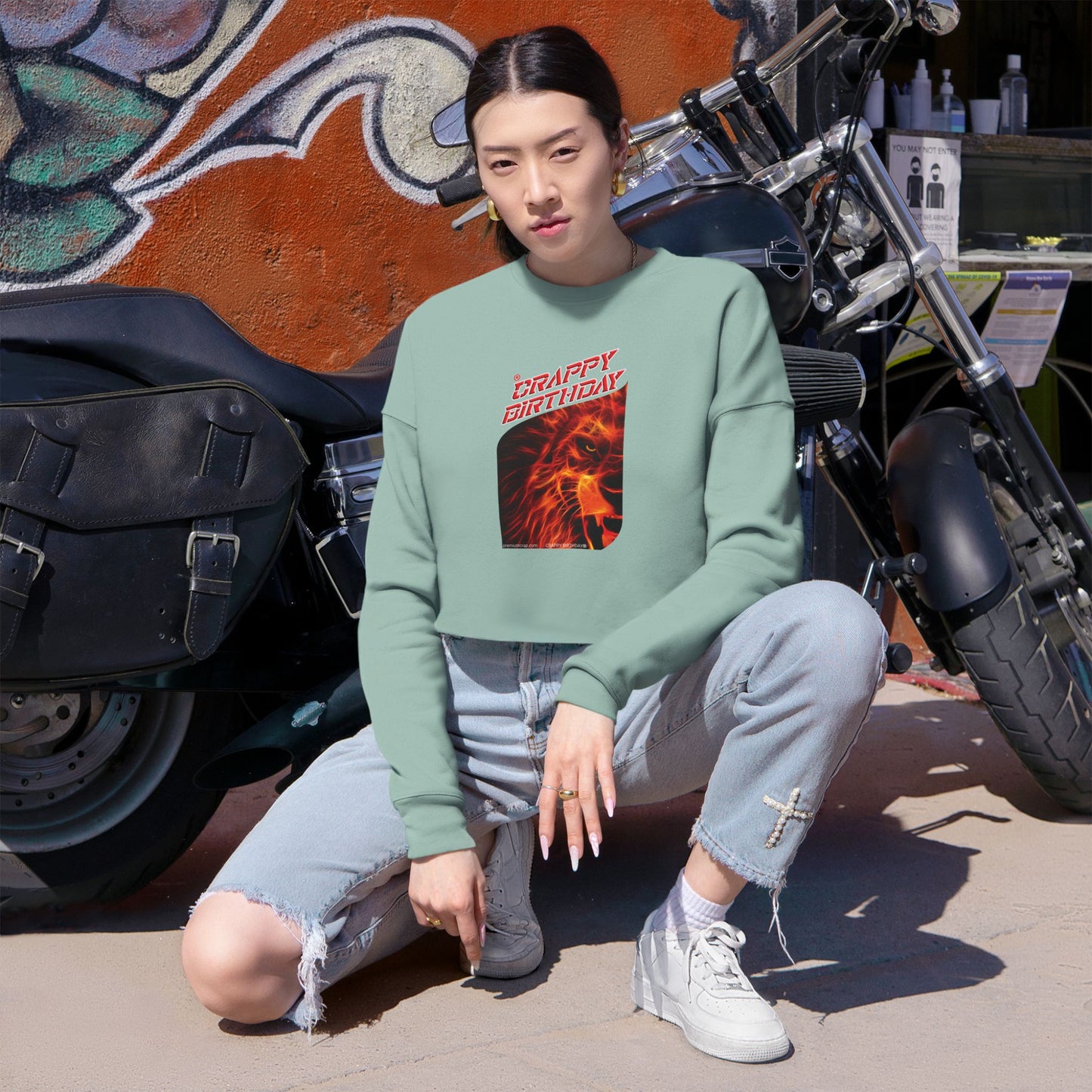 Crappy Birthday Women's Cropped Sweatshirt