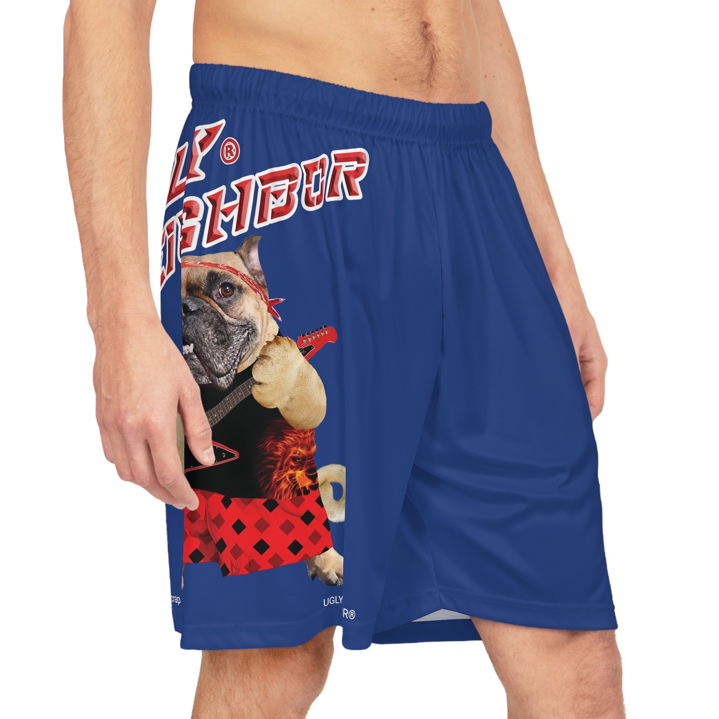 Ugly Neighbor II Basketball Shorts - Dark Blue
