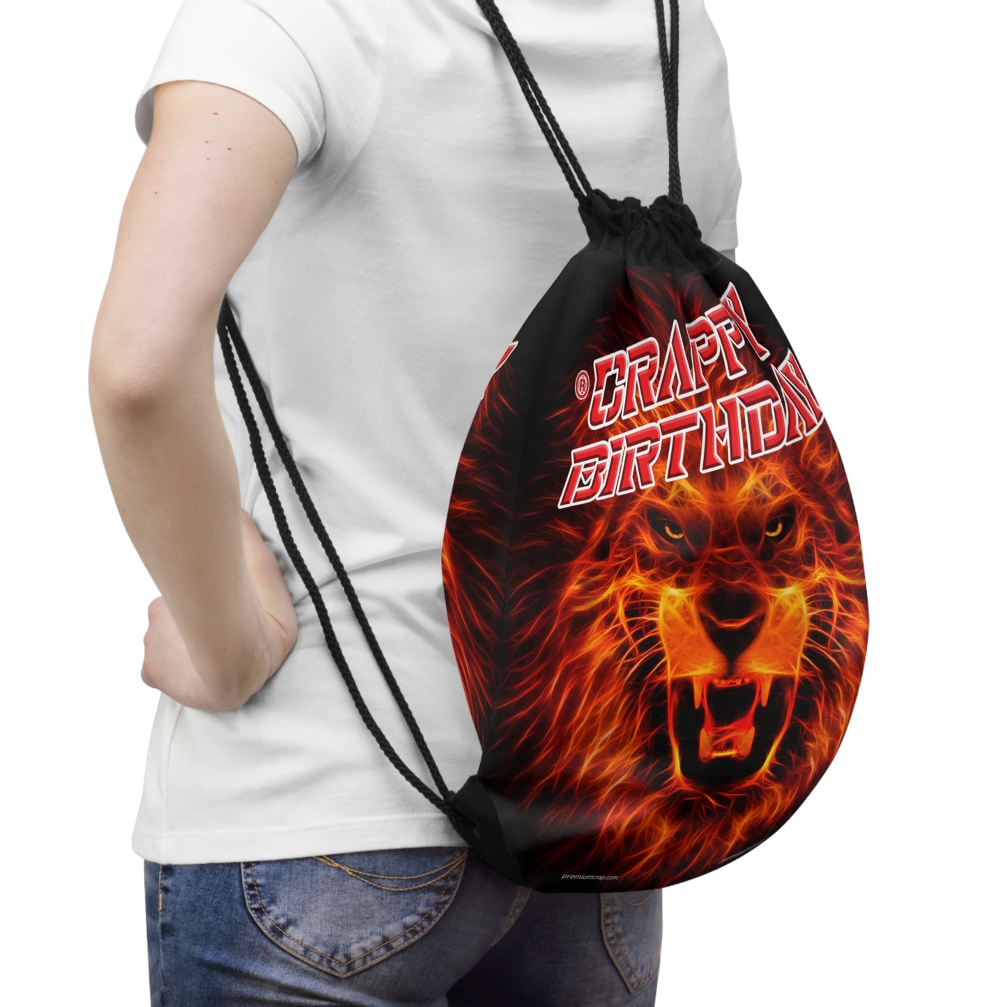 Crappy Birthday Drawstring Bag