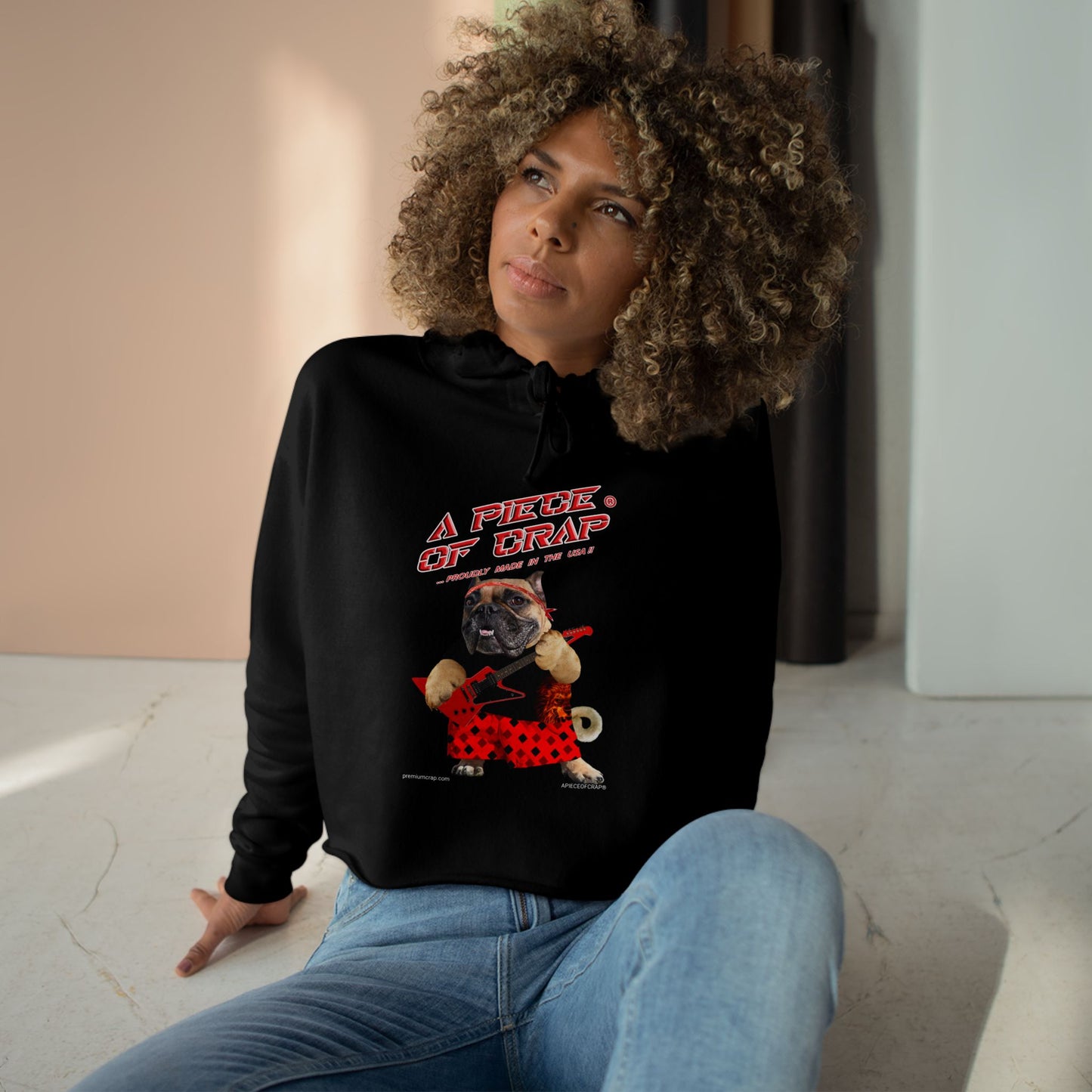 A Piece of Crap Cropped Hoodie