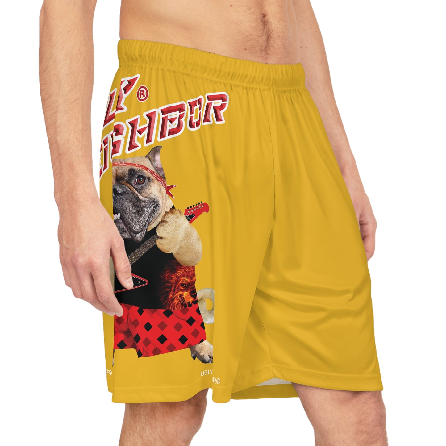 Ugly Neighbor II Basketball Shorts - Yellow