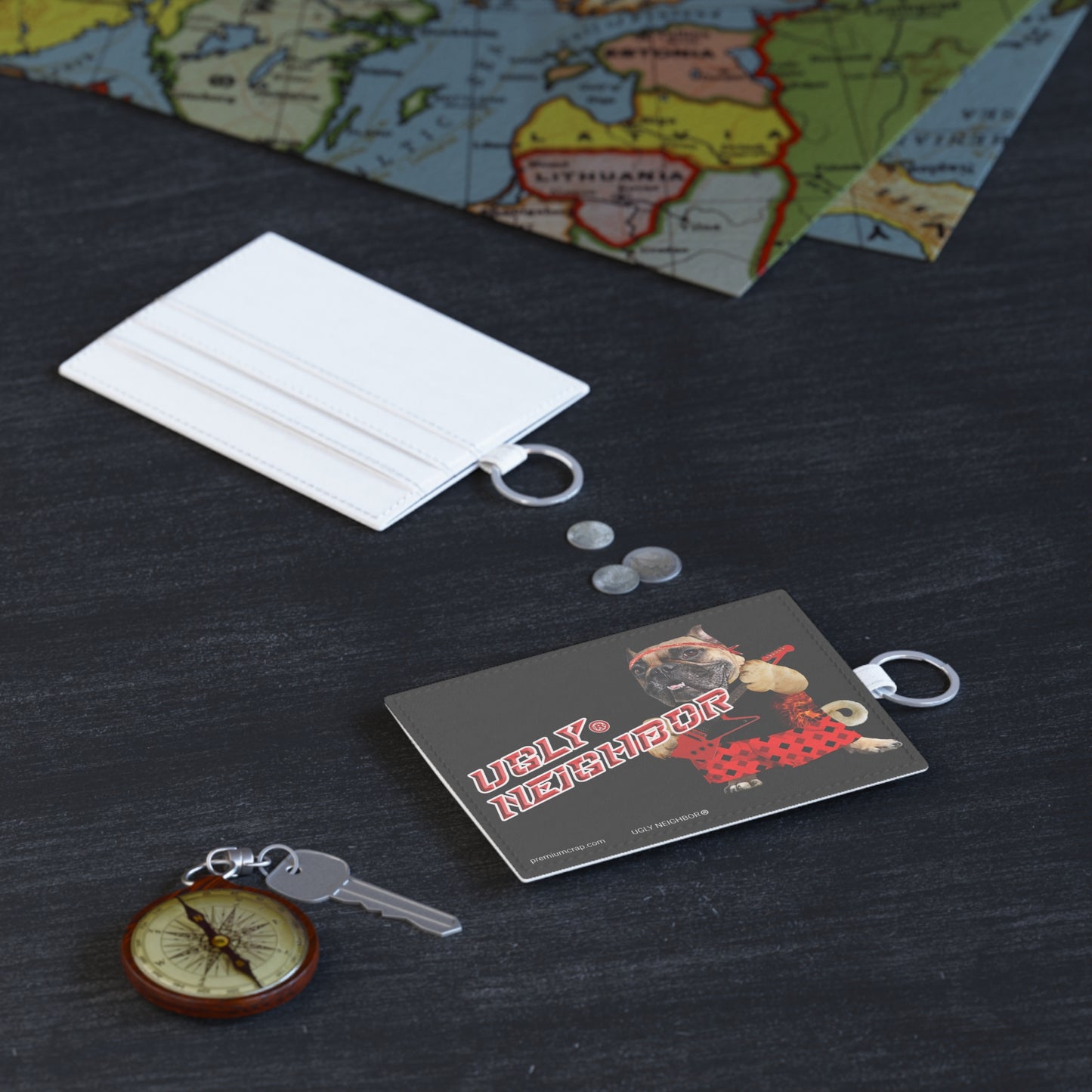 Ugly Neighbor II Saffiano Leather Card Holder