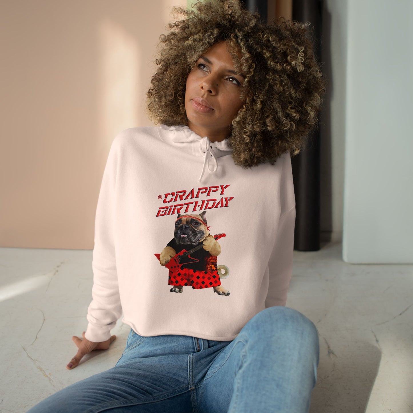Crappy Birthday Cropped Hoodie