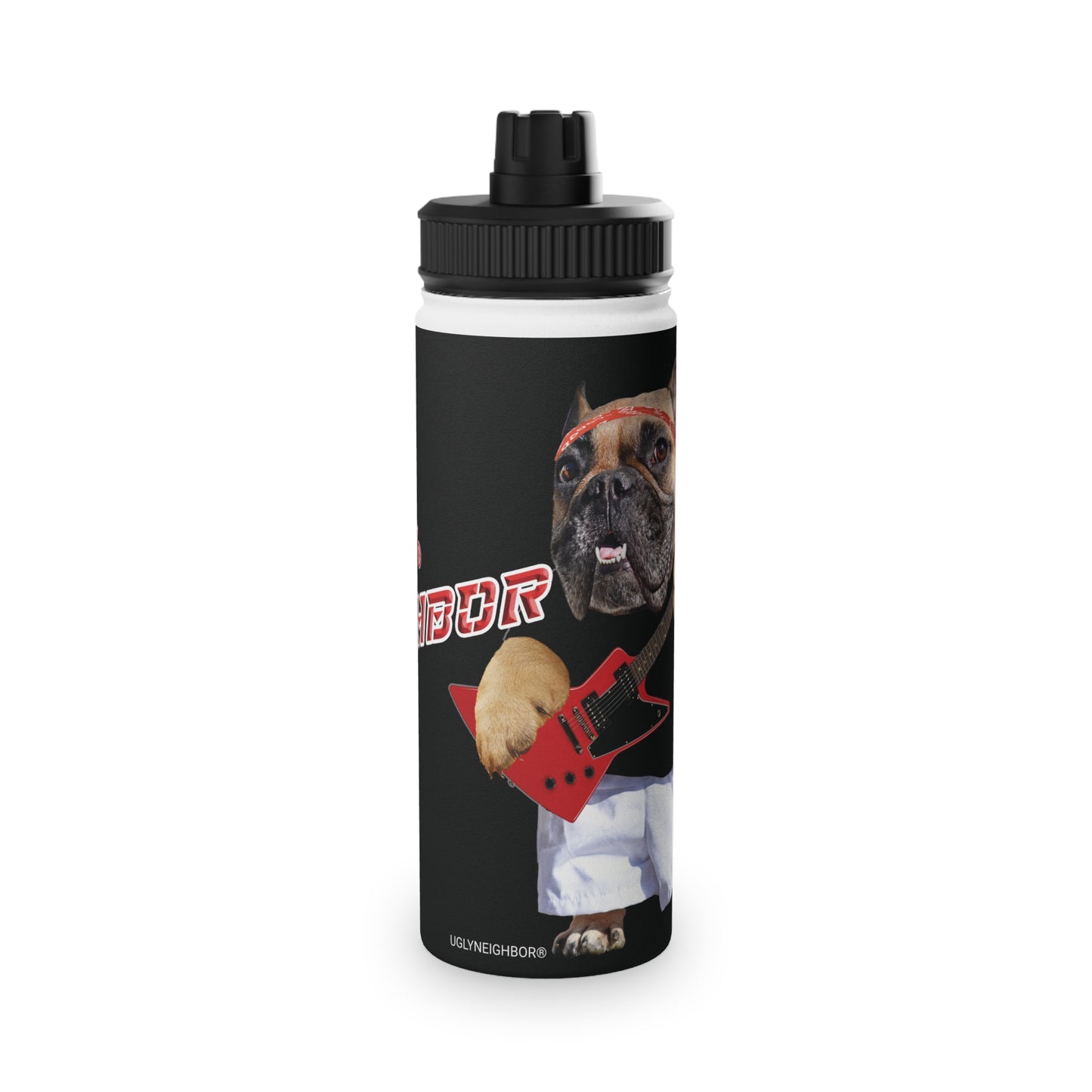 Ugly Neighbor Stainless Steel Water Bottle, Sports Lid