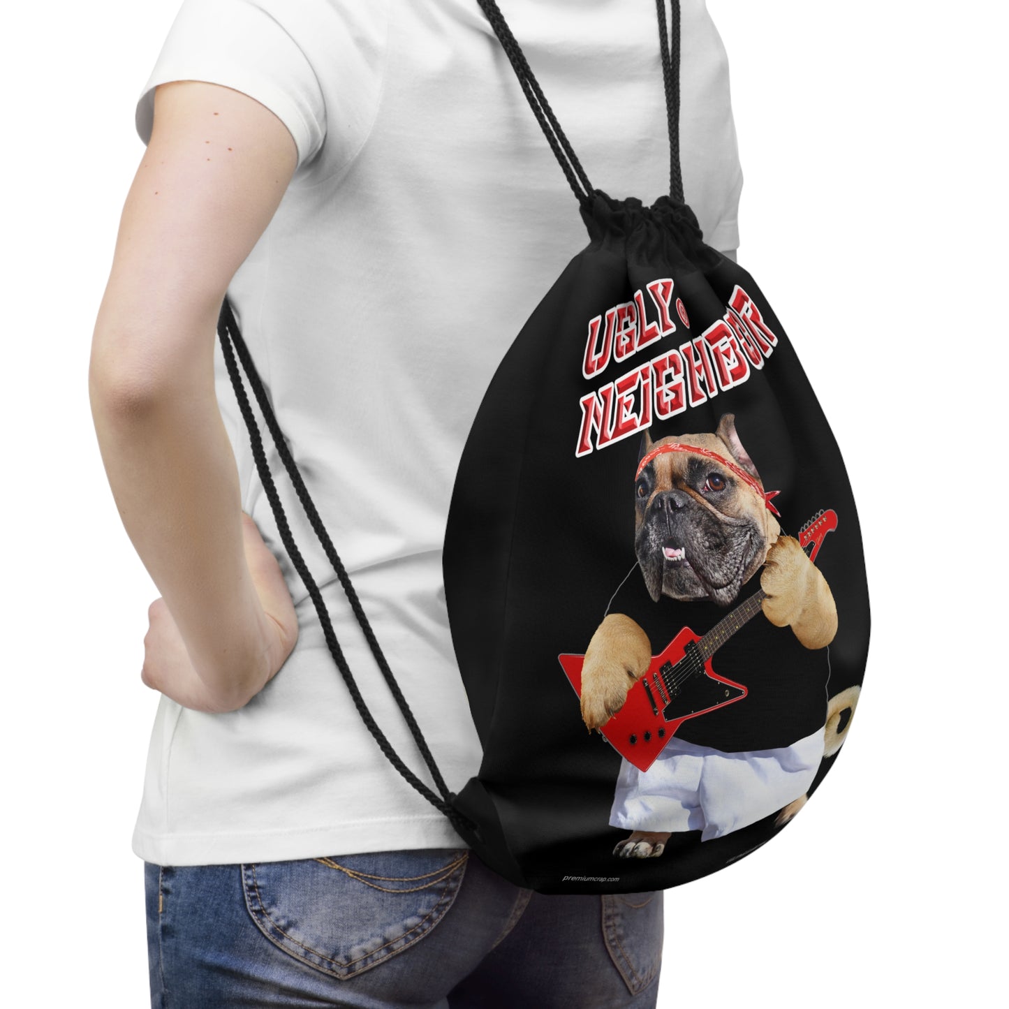 Ugly Neighbor Drawstring Bag