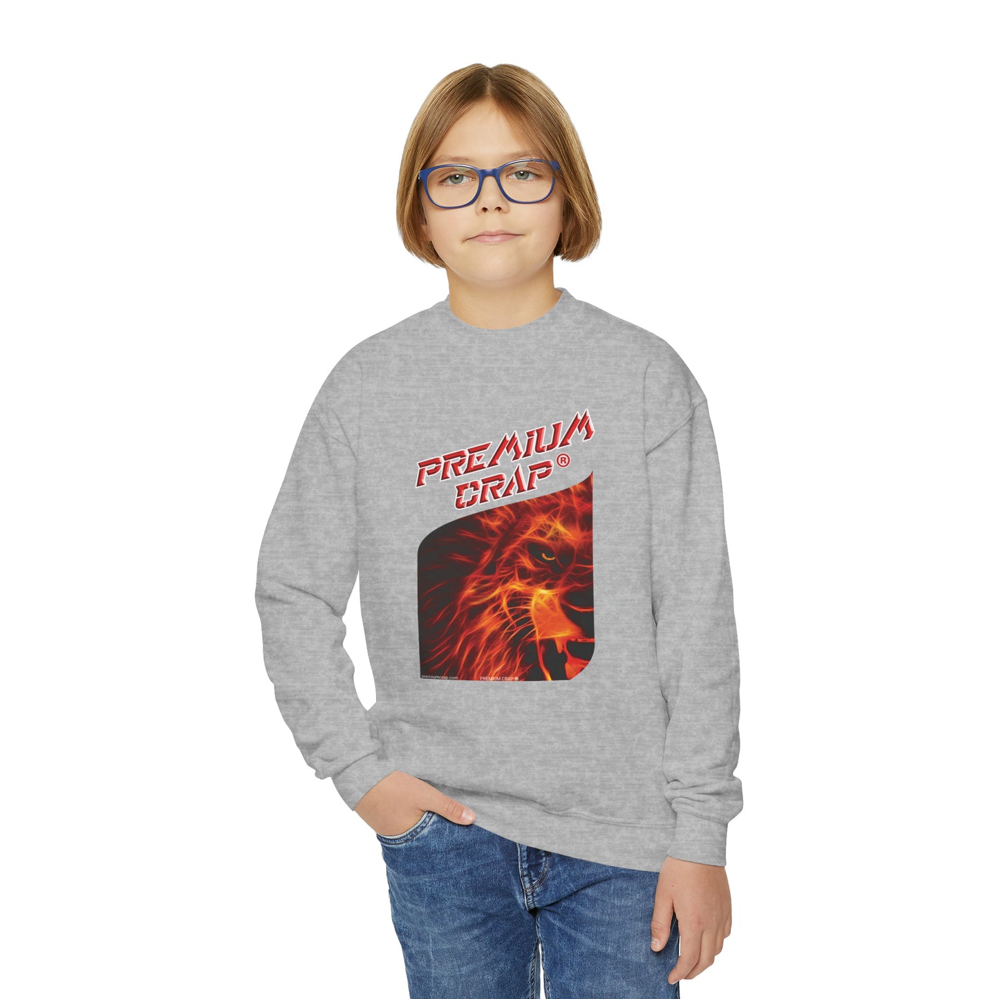 Premium Crap Youth Crewneck Sweatshirt