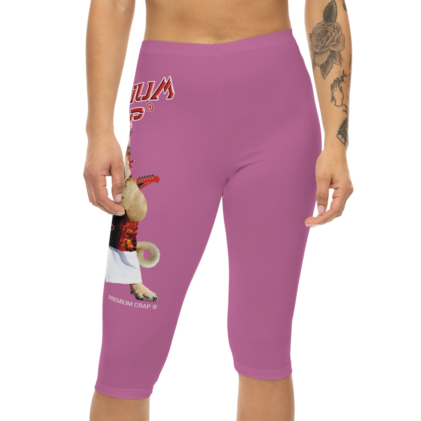 Premium Crap Women’s Capri Leggings - Light Pink