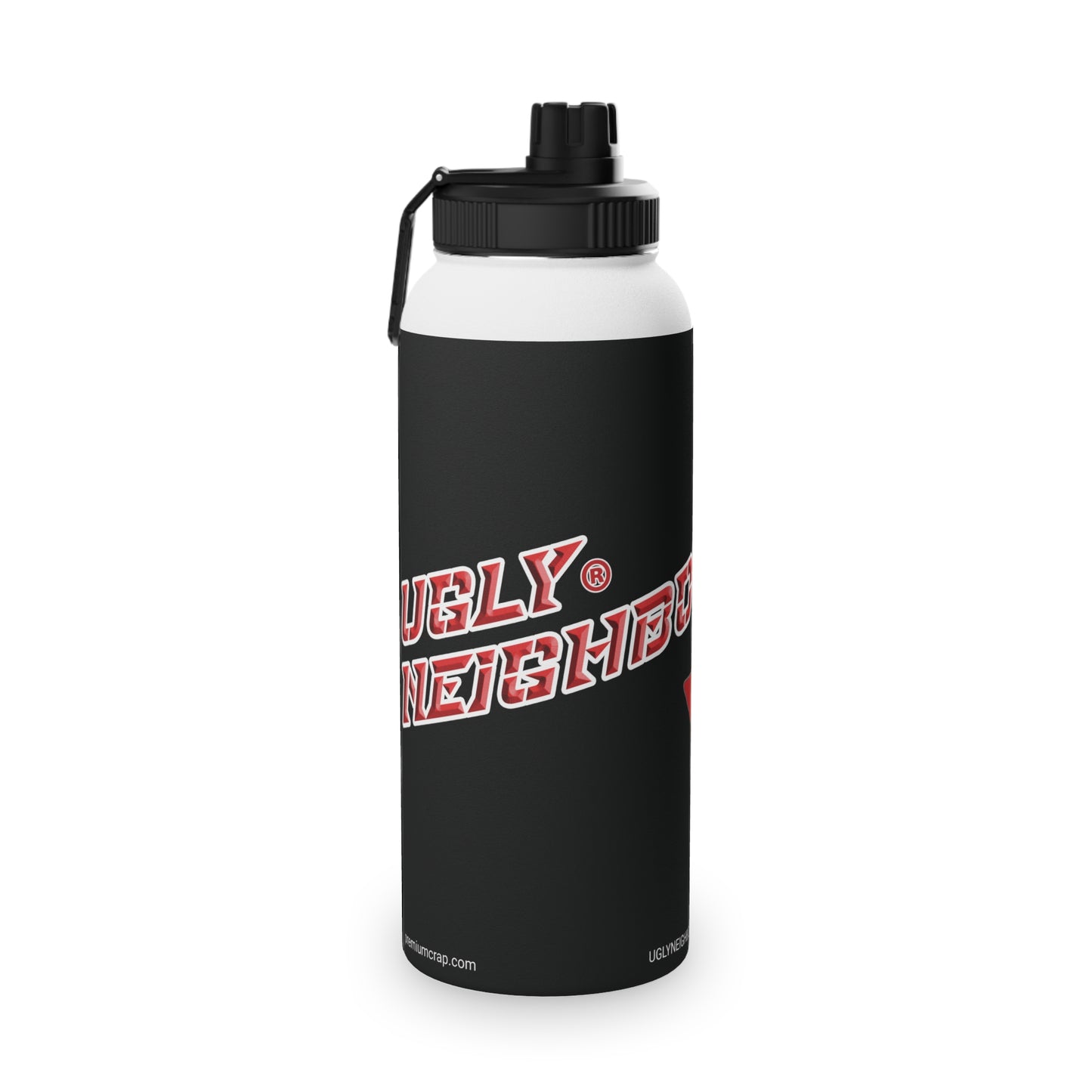 Ugly Neighbor Stainless Steel Water Bottle, Sports Lid