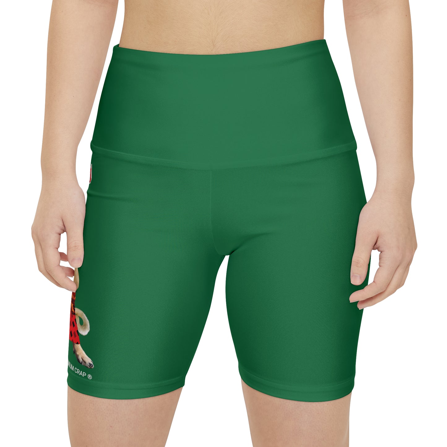 Premium Crap II Women's Workout Shorts - Dark Green