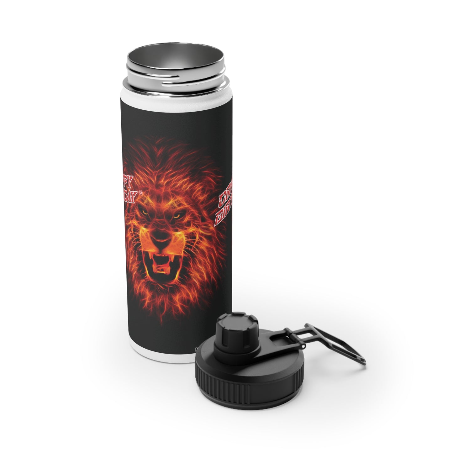 Crappy Birthday Stainless Steel Water Bottle, Sports Lid
