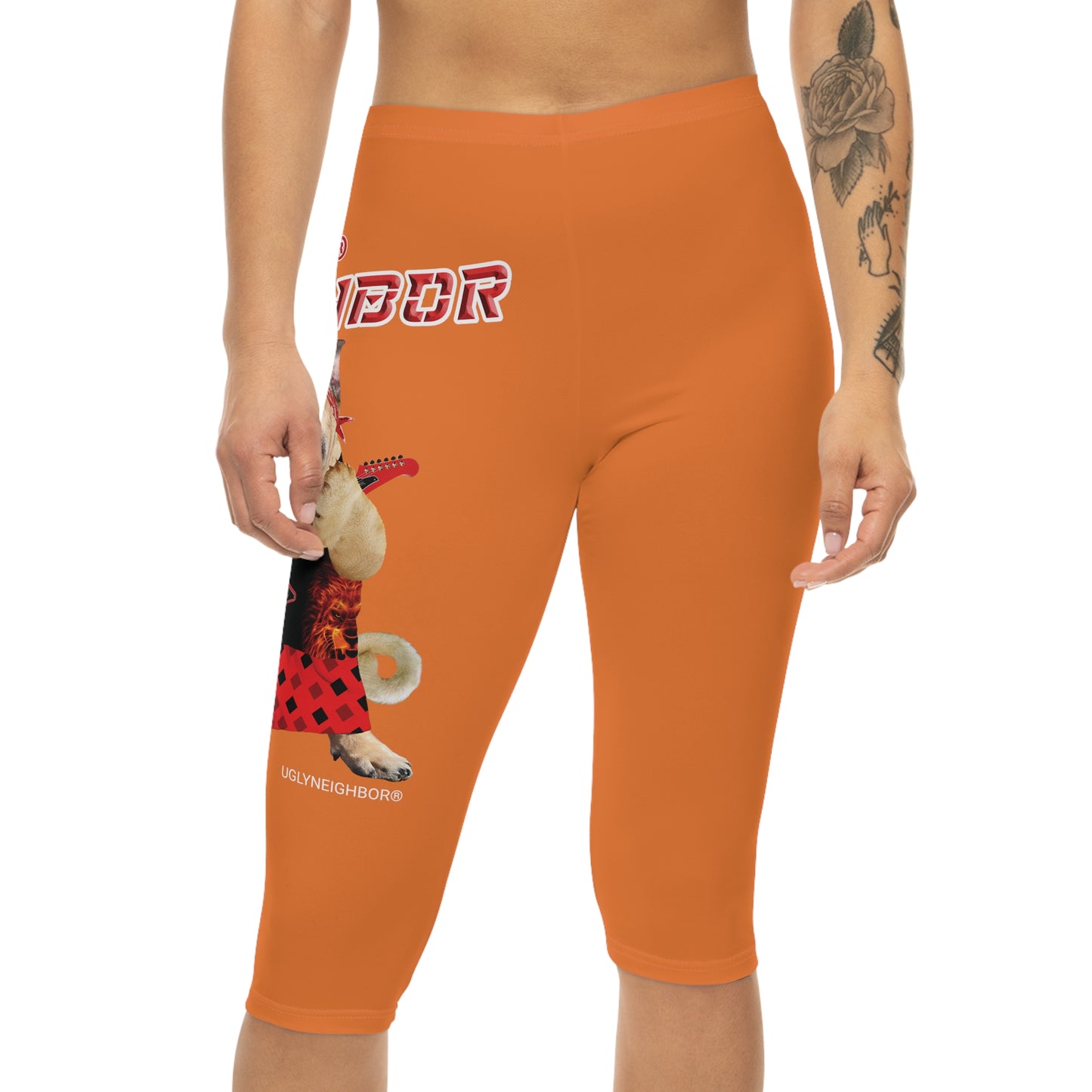 Ugly Neighbor II Women’s Capri Leggings - Crusta