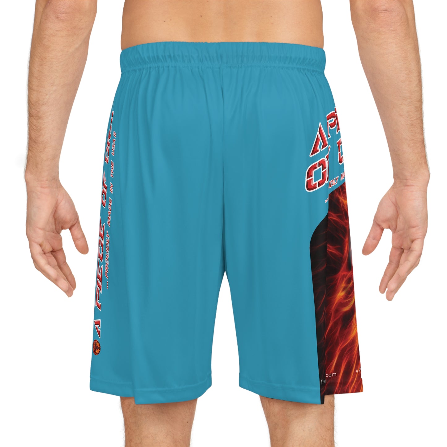 A Piece Of Crap BougieBooty Baller Shorts - Turquoise