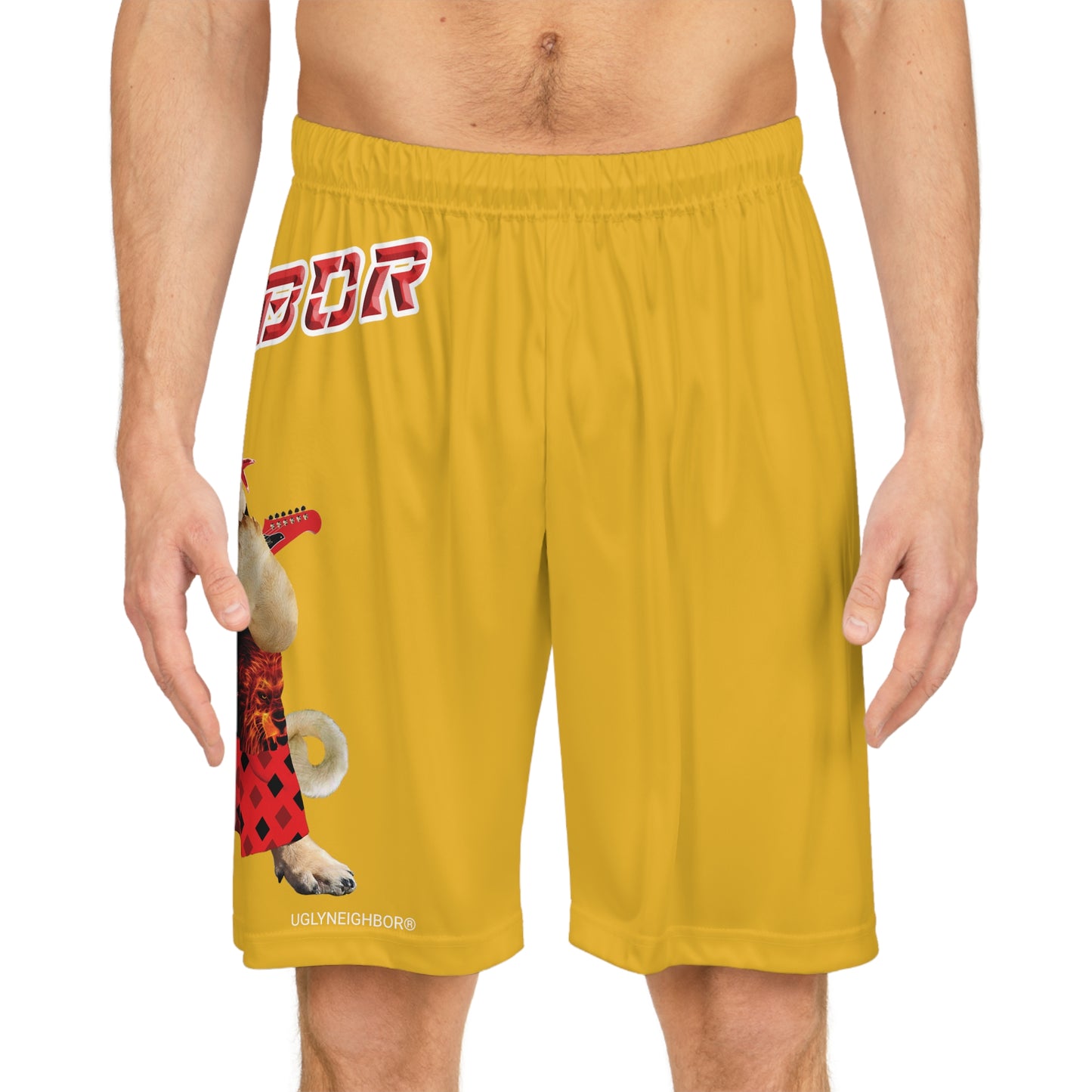 Ugly Neighbor II Basketball Shorts - Yellow