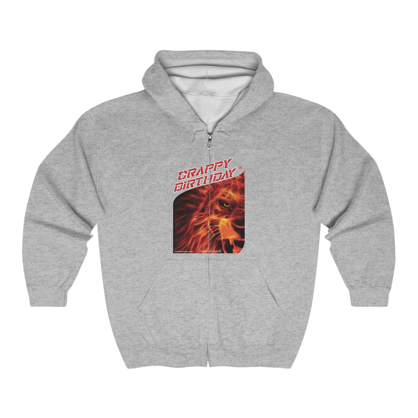 Crappy Birthday Heavy Blend Full Zip Hooded Sweatshirt