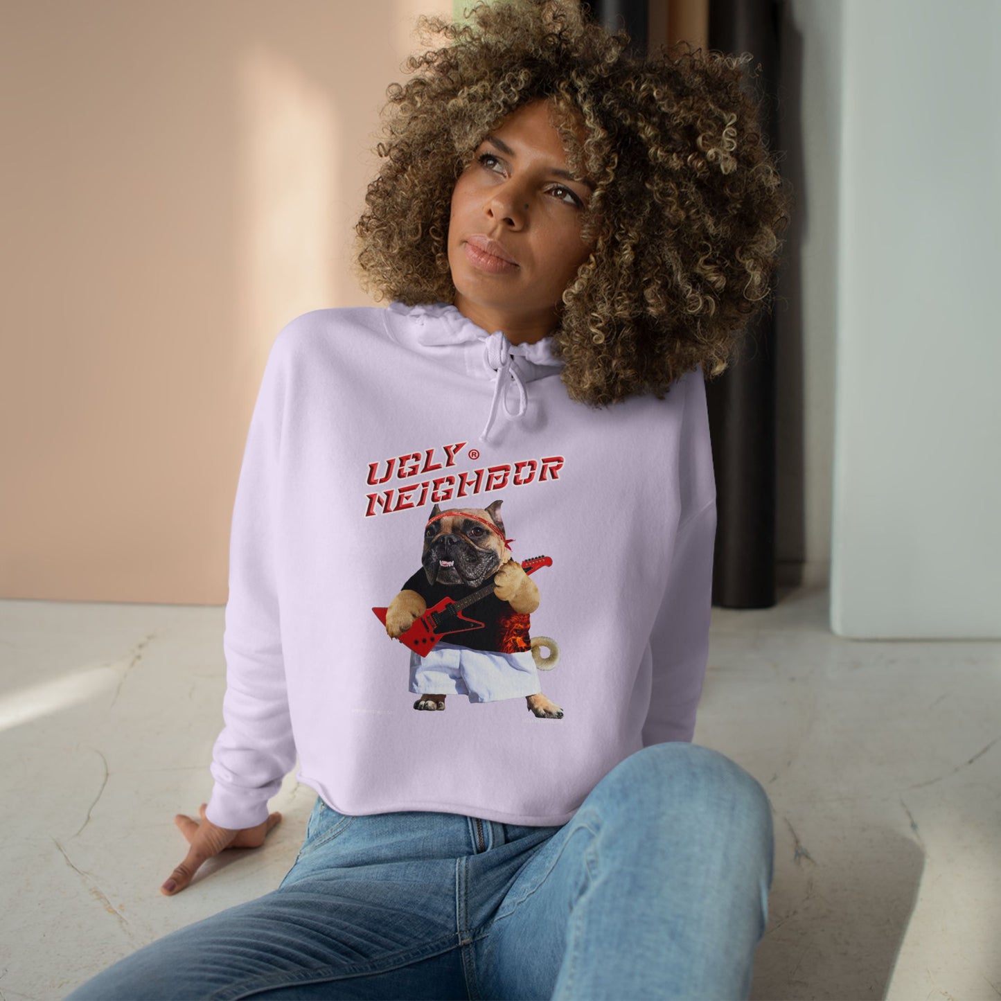 Ugly Neighbor Cropped Hoodie