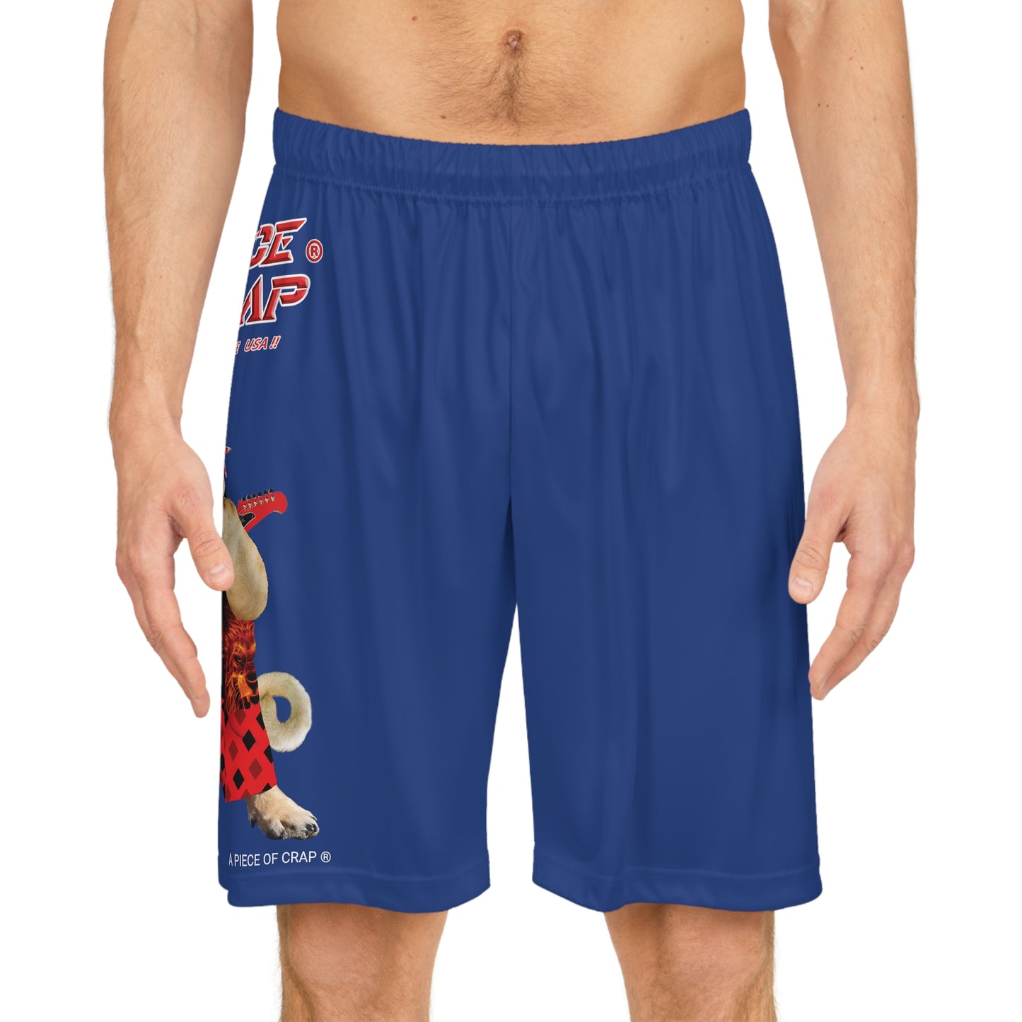 A Piece Of Crap II Basketball Shorts - Dark Blue
