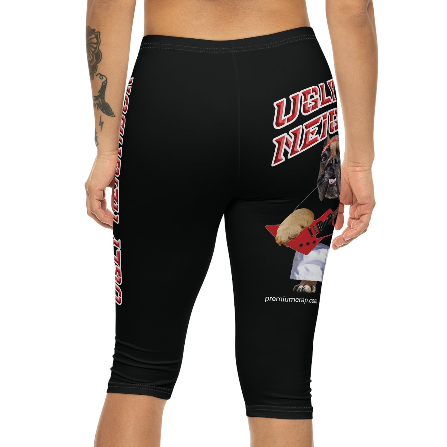 Ugly Neighbor Capri-Cious Leggings - Black