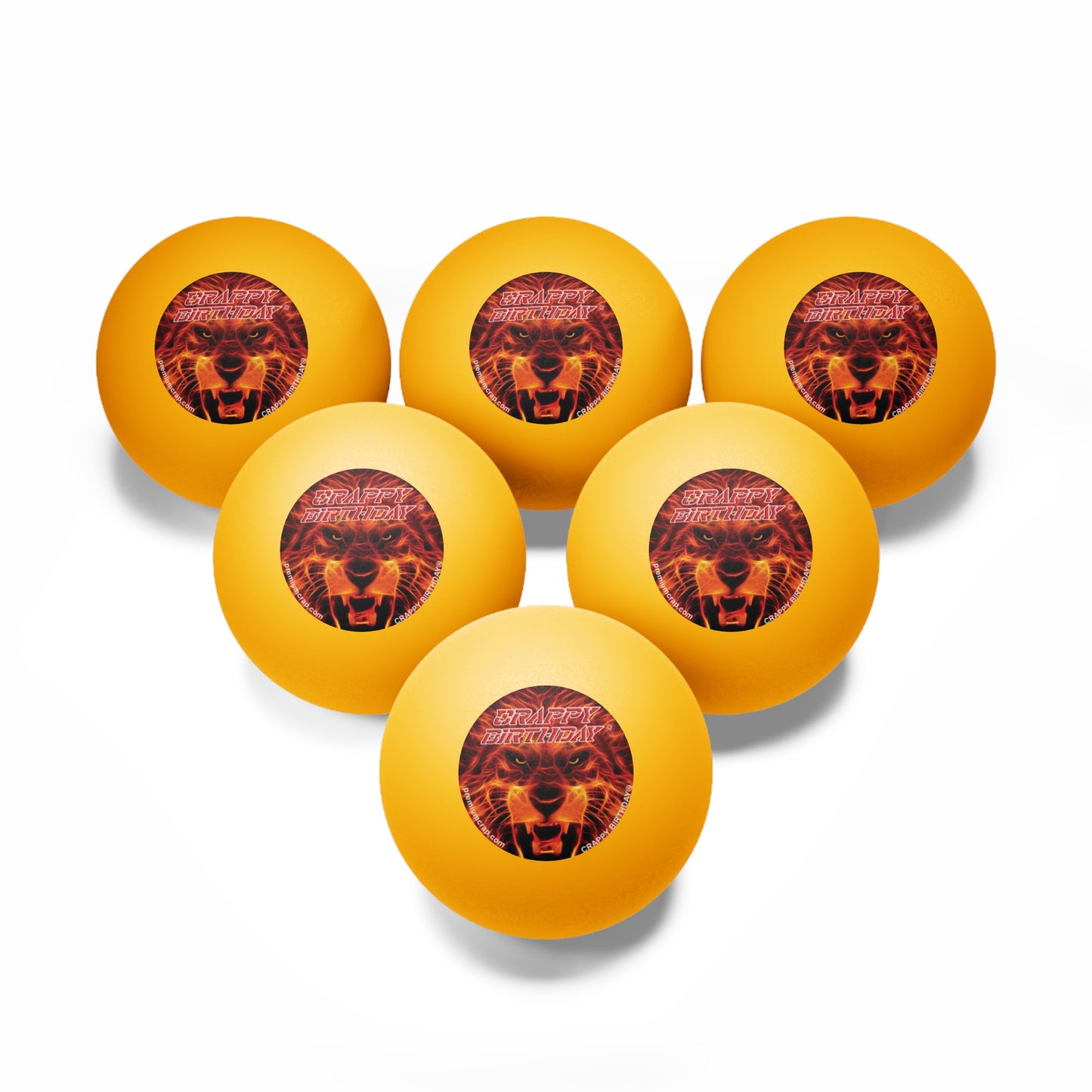 Crappy Birthday Ping Pong Balls