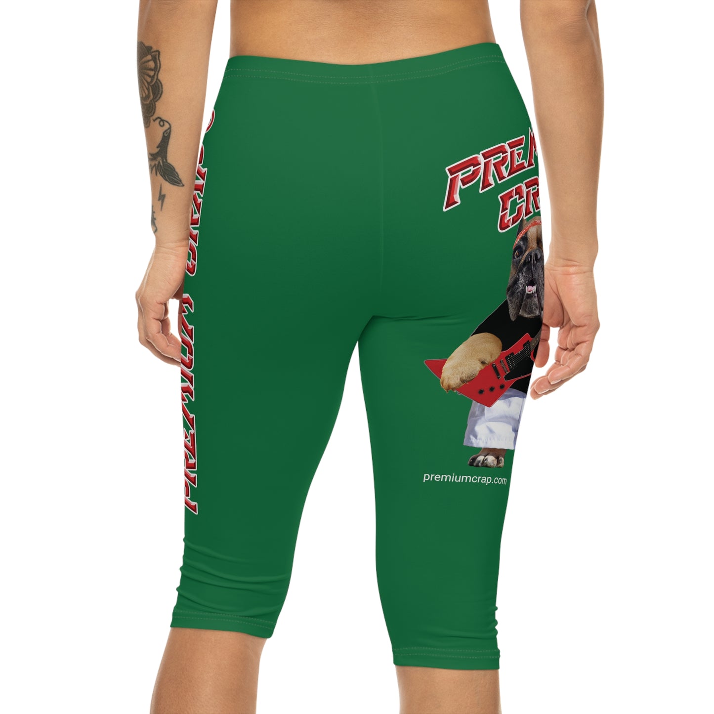 Premium Crap Women’s Capri Leggings - Dark Green