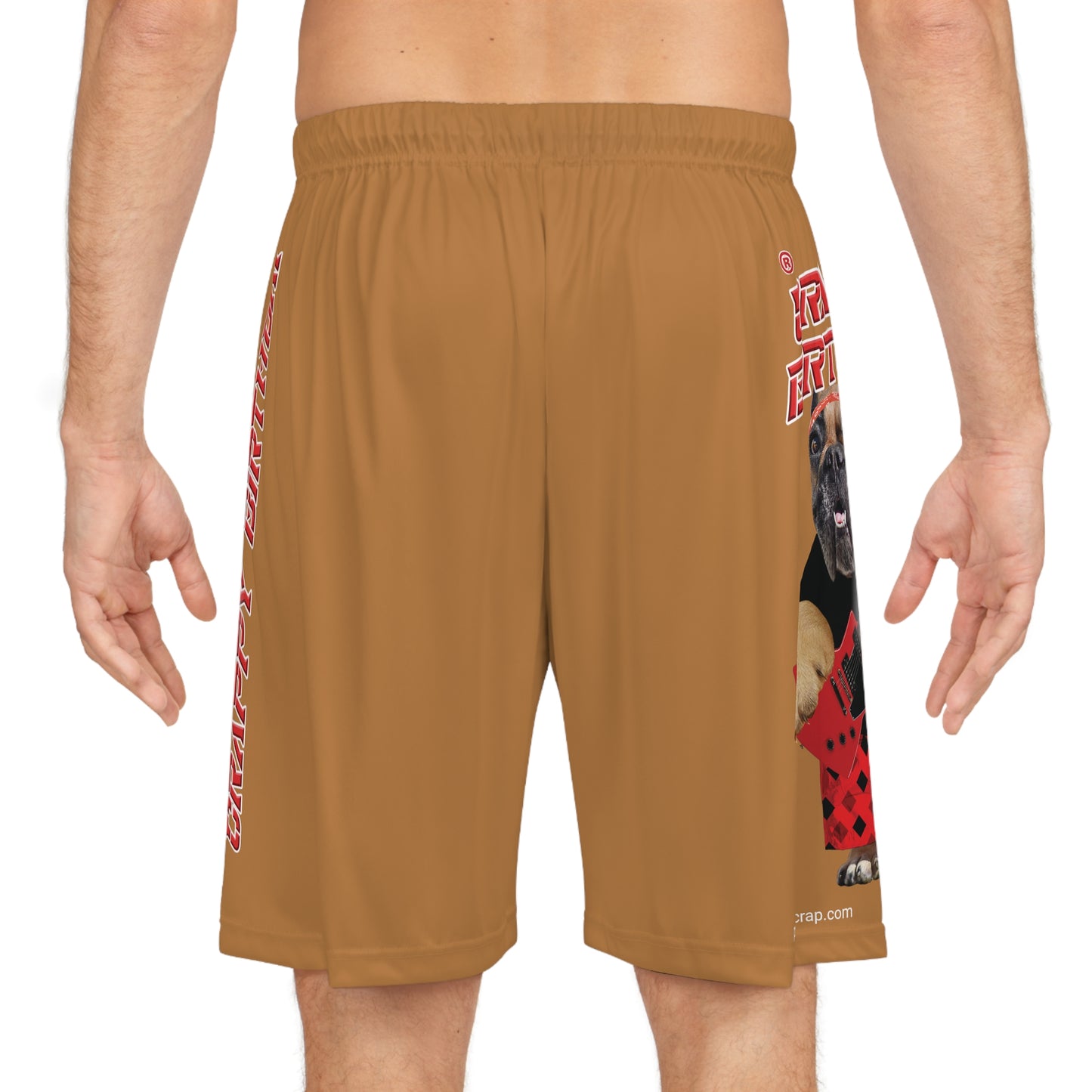 Crappy Birthday II Basketball Shorts - Light Brown