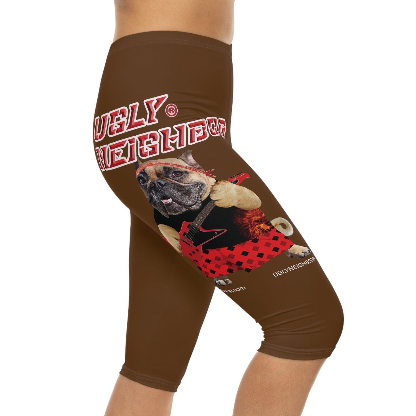 Ugly Neighbor II Women’s Capri Leggings - Brown